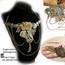 Parure steampunk : collier, bracelet et barrette couleur bronze